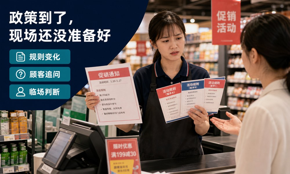 促销规则更新得越来越快，门店如何用AI实战把政策变成现场应对